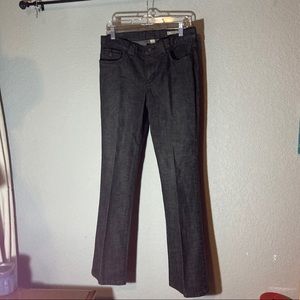 Black washed bootcut jeans